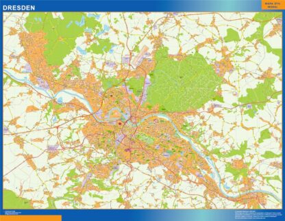 Mapa Dresden en Alemania