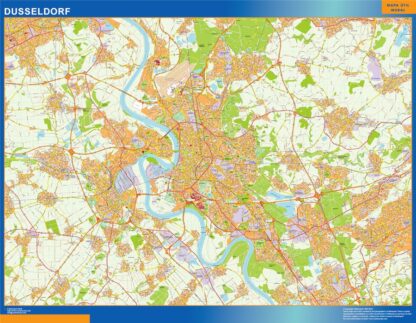 Mapa Dusseldorf en Alemania