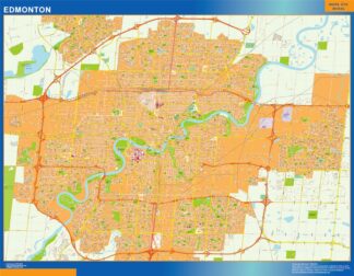 Mapa Edmonton en Canada