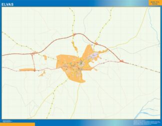 Mapa Elvas en Portugal