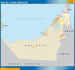 Mapa de Emiratos Árabes Unidos