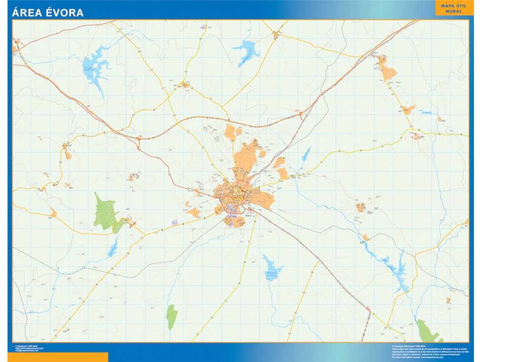 Mapa Evora área urbana
