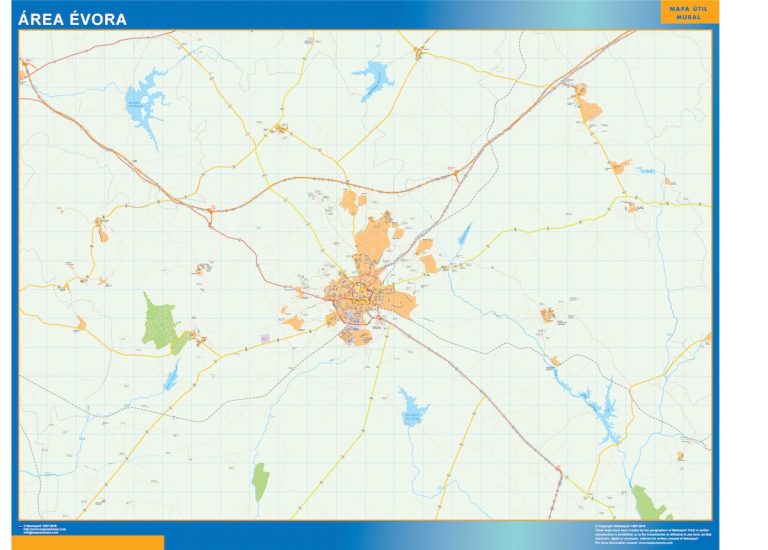 Mapa Evora área urbana