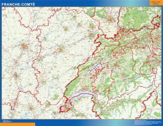 Mapa Franche Comte en Francia
