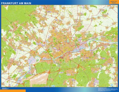 Mapa Frankfurt Am Main en Alemania