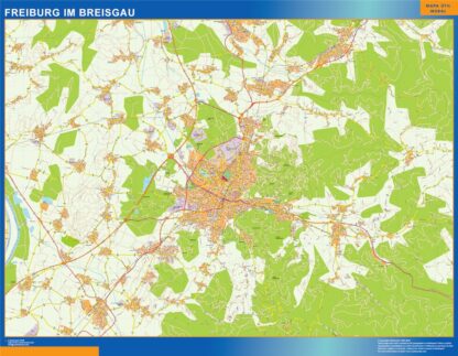 Mapa Freibug Im Breisgau en Alemania