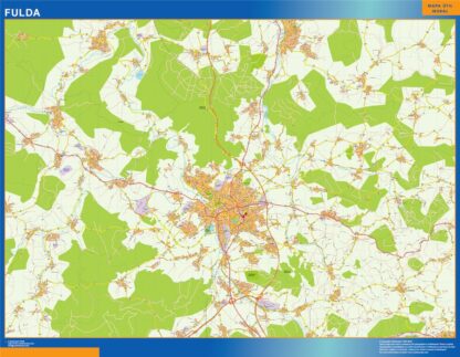 Mapa Fulda en Alemania