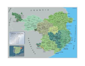 Mapa Girona por municipios