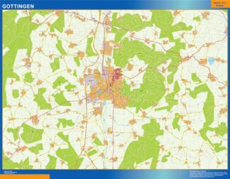 Mapa Gottingen en Alemania