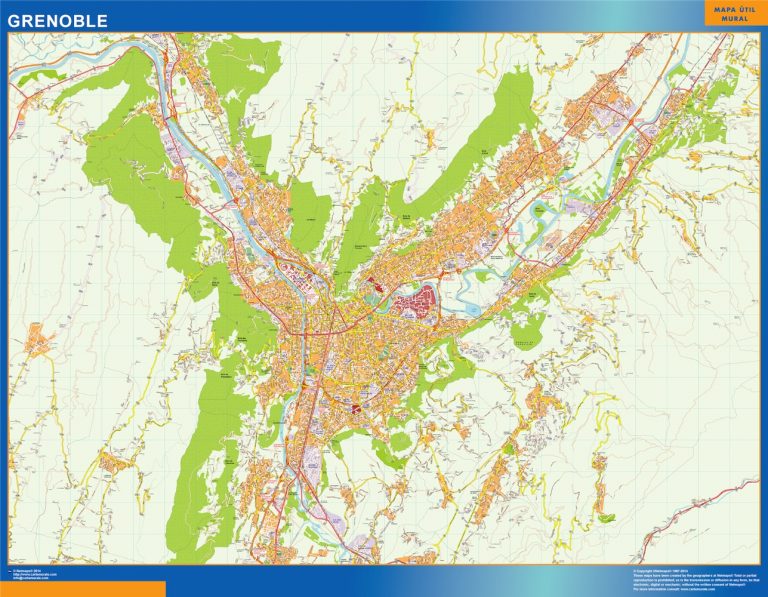 Mapa Grenoble en Francia