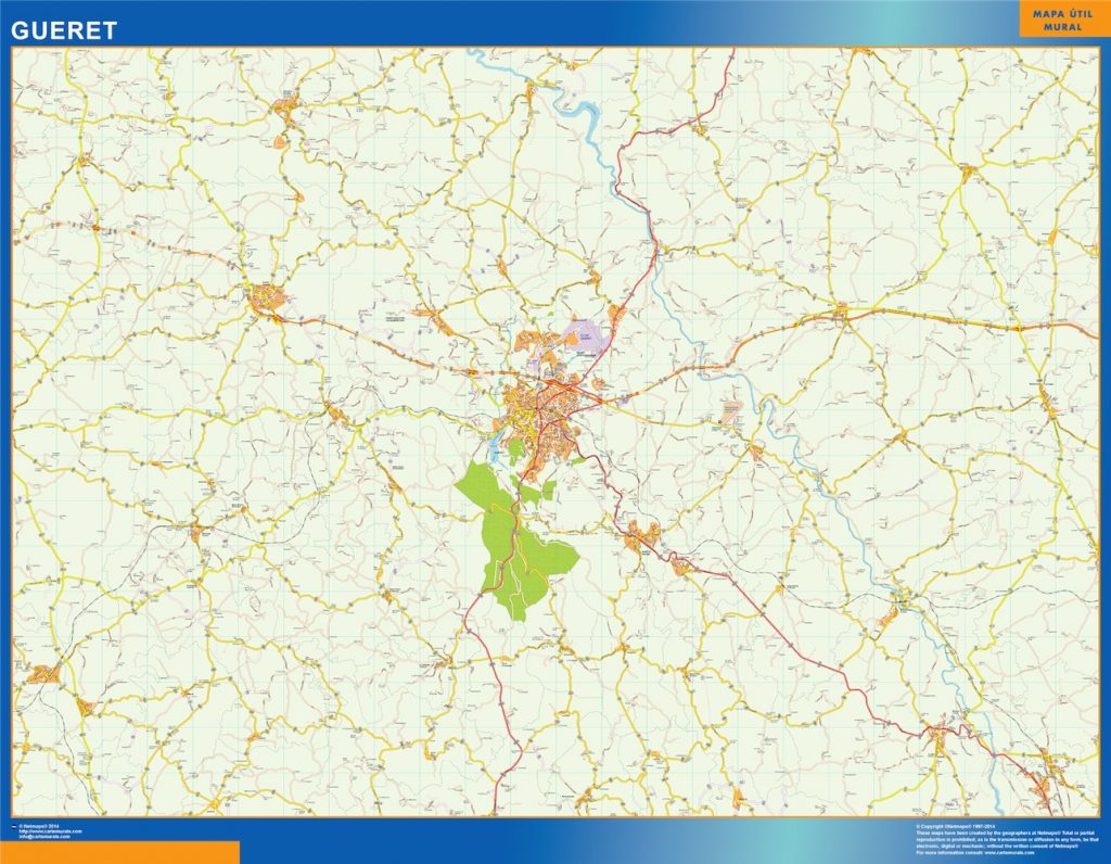 Mapa Gueret en Francia