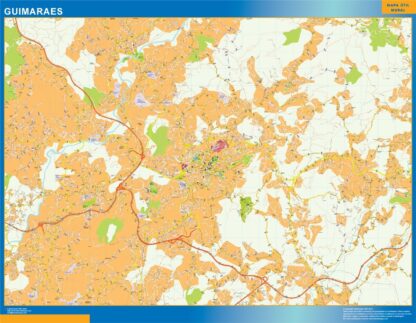 Mapa Guimaraes en Portugal