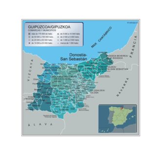 Mapa Guipuzcoa por municipios