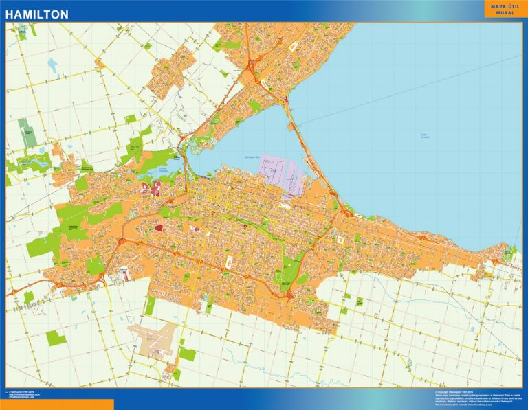 Mapa Hamilton en Canada