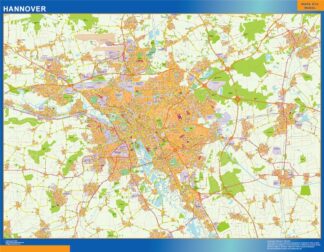 Mapa Hannover en Alemania