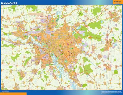 Mapa Hannover en Alemania