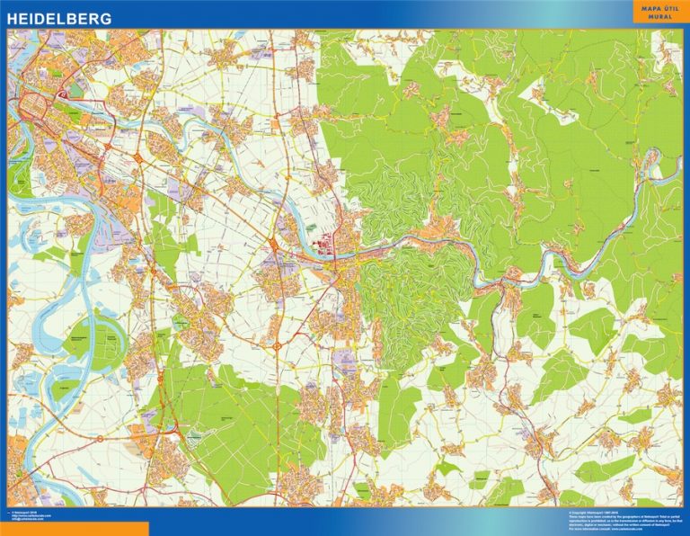 Mapa Heidelberg en Alemania
