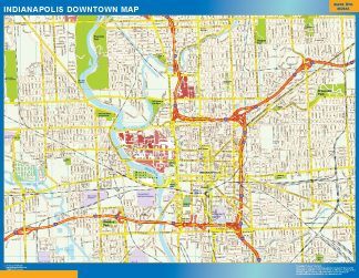 Mapa Indianapolis downtown