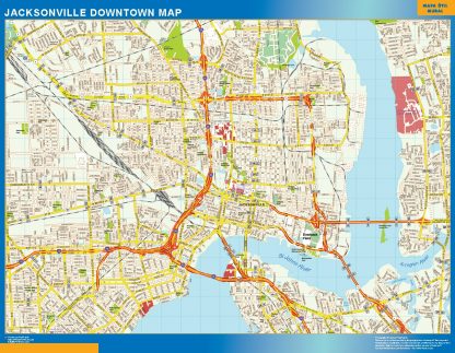 Mapa Jacksonville downtown