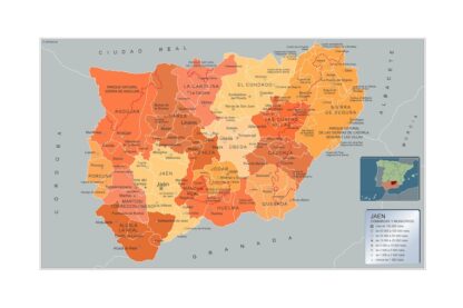 Mapa Jaen por municipios