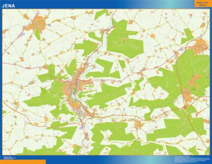 Mapa Jena en Alemania