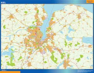 Mapa Kiel en Alemania