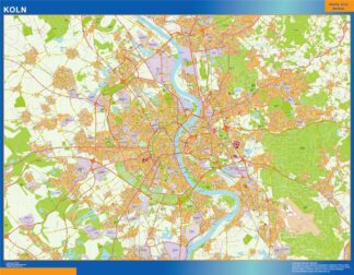 Mapa Koln en Alemania