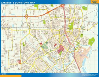 Mapa Lafayette downtown