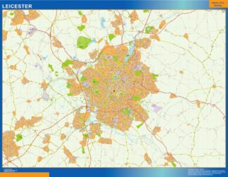 Mapa Leicester