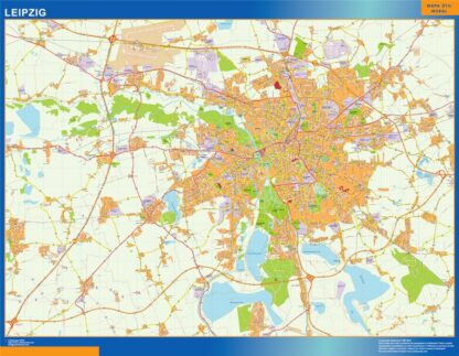 Mapa Leipzig en Alemania