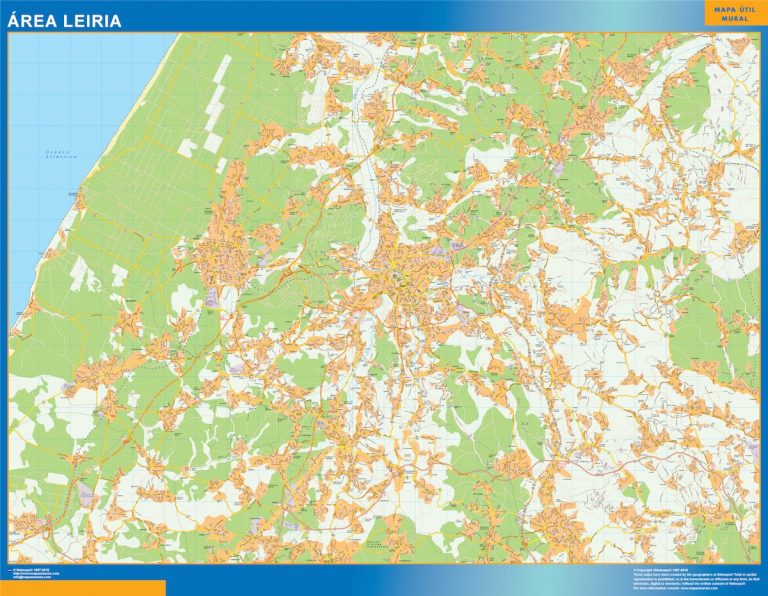 Mapa Leiria área urbana
