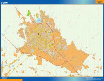 Mapa Leon en Mexico