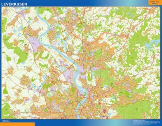 Mapa Leverkusen en Alemania