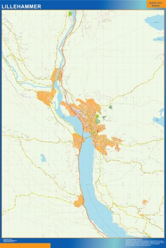 Mapa Lillehammer en Noruega