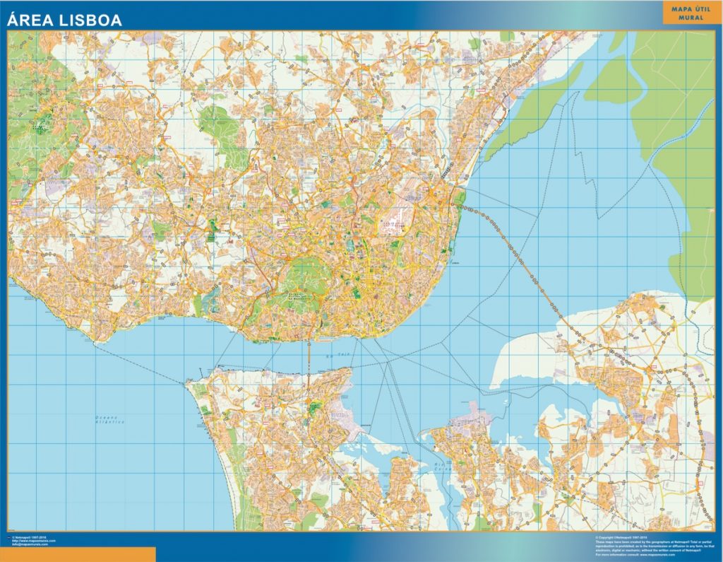 Mapa Lisboa área urbana