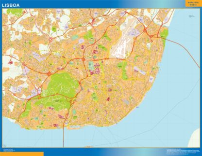 Mapa Lisboa en Portugal