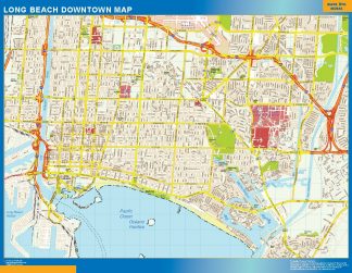 Mapa Long Beach downtown