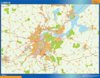 Mapa Lubeck en Alemania