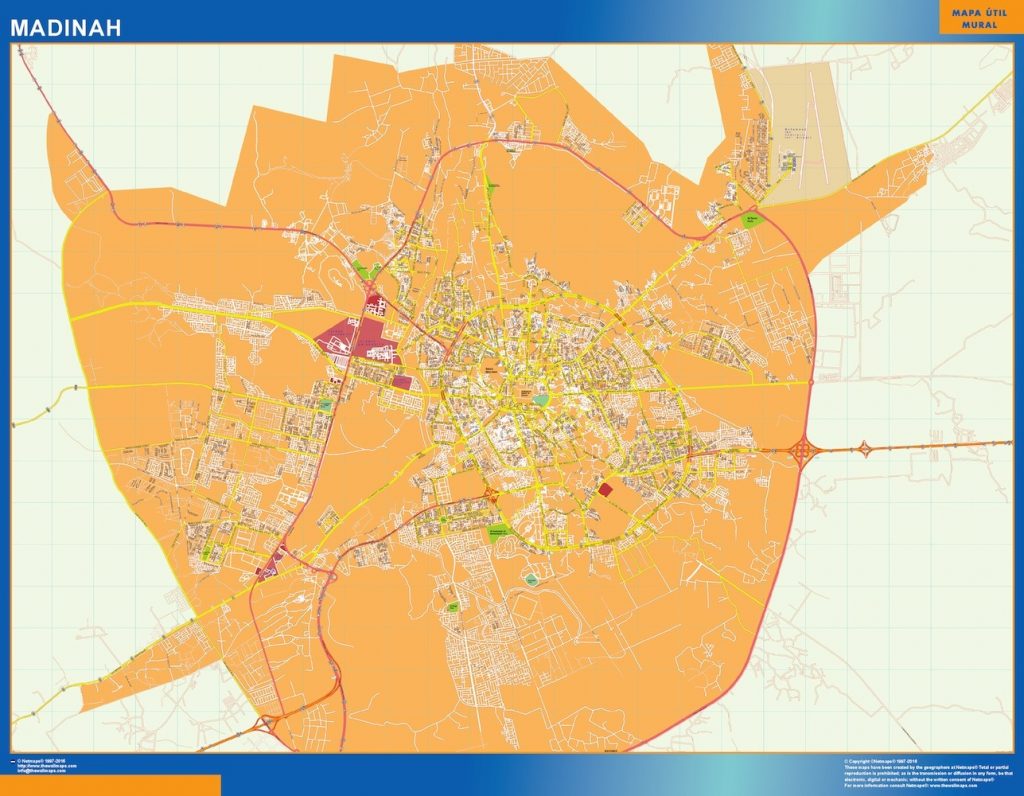 Mapa Madinah en Arabia Saudita