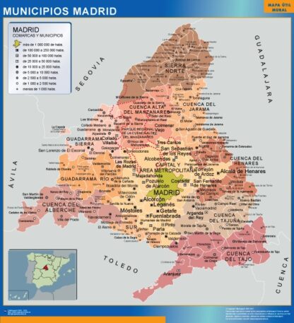 Mapa Madrid por municipios