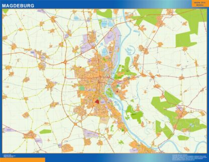 Mapa Magdeburg en Alemania
