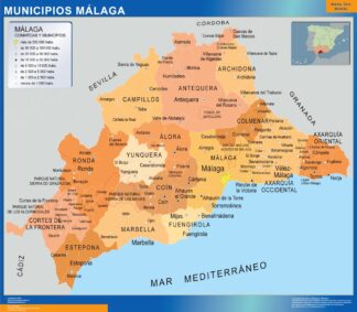 Mapa Malaga por municipios