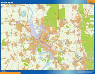 Mapa Mannheim en Alemania