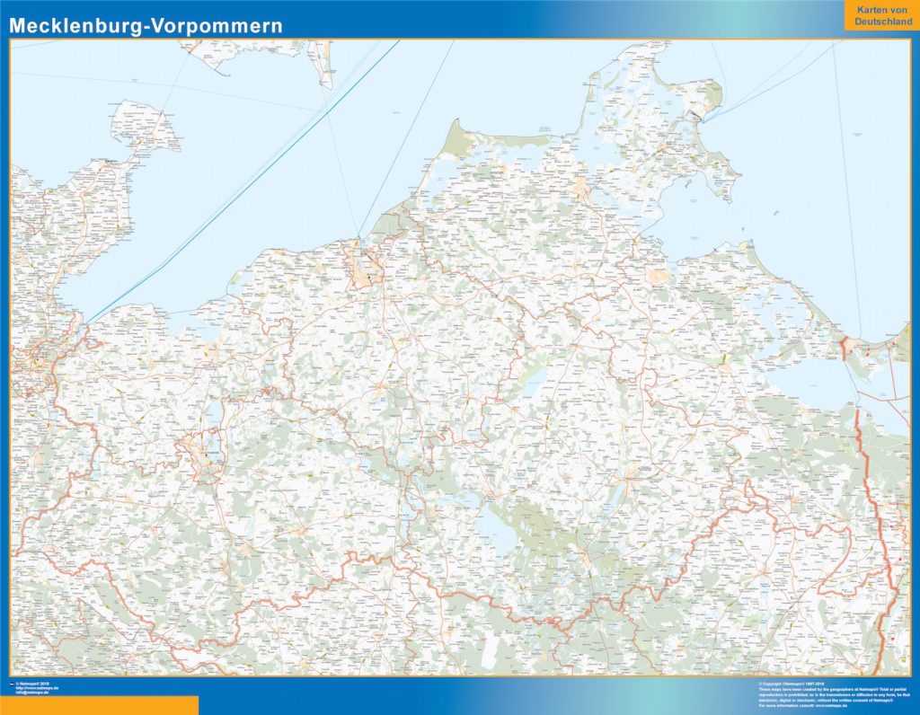 Mapa Mecklenburg-Vorpommern