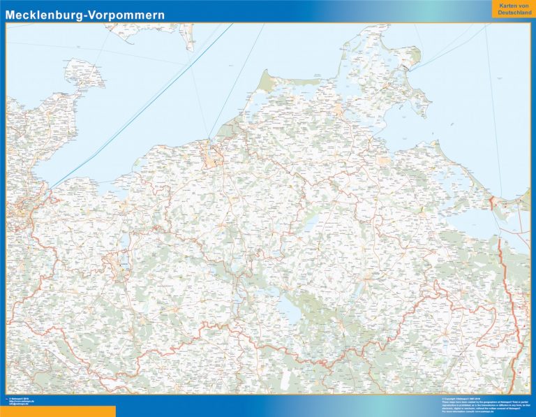 Mapa Mecklenburg-Vorpommern
