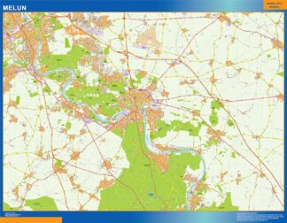 Mapa Melun en Francia