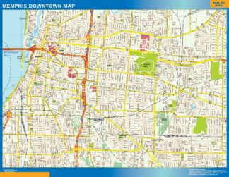 Mapa Memphis downtown