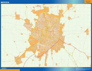 Mapa Merida en Mexico