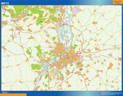 Mapa Metz en Francia