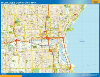 Mapa Milwaukee downtown